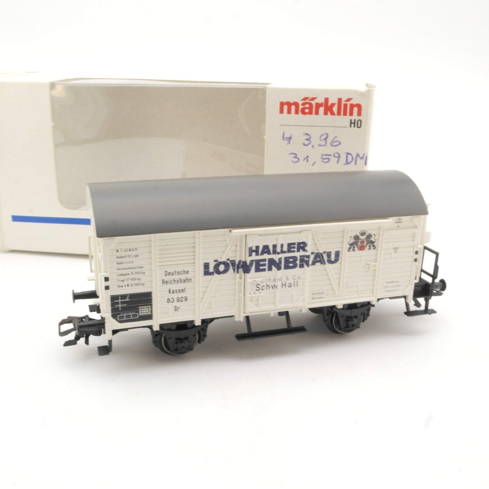 Märklin H0 4678 Bierwagen Haller Löwenbräu in OVP QR7816 – Bild 3