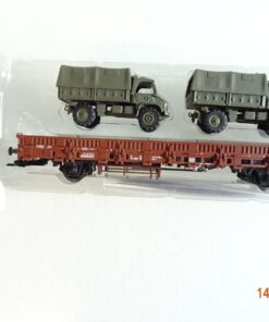 Märklin H0 46936 Rungenwagen mit 2 BW Unimogs der DB in OVP PR5984