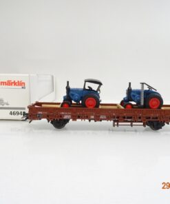 Märklin H0 46948 Rungenwagen mit zwei Lanz Bulldog der DB in OVP PR7312