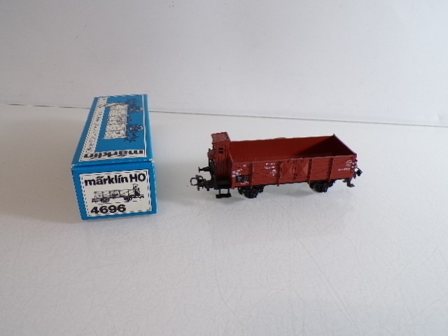 Märklin H0 4696 Offener Güterwagen mit Bremserhaus der DB in OVP HS96
