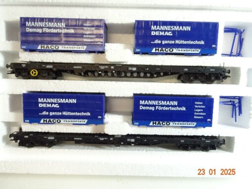 Märklin H0 47040 Tragwagen-Set Mannesmann Demag der DB in OVP PR5446 – Bild 3