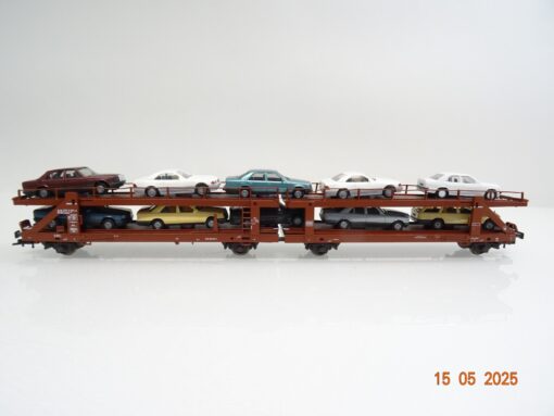Märklin H0 4712 Autotransportwagen mit 10 PKW`s der DB in OVP PR7657 – Bild 3