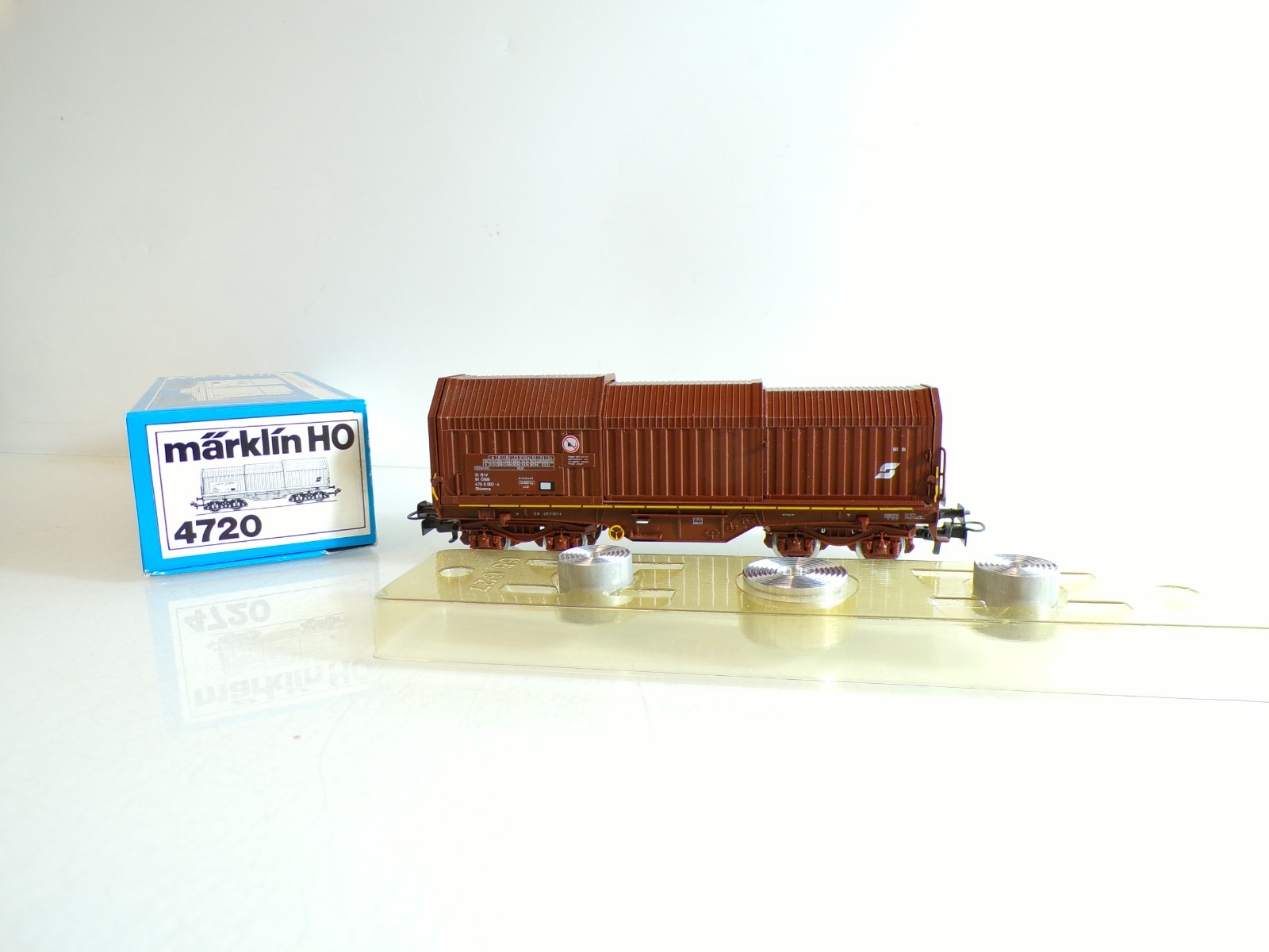 Märklin H0 4720 Teleskophaubenwagen mit Stahlrollen der ÖBB in OVP BH1428