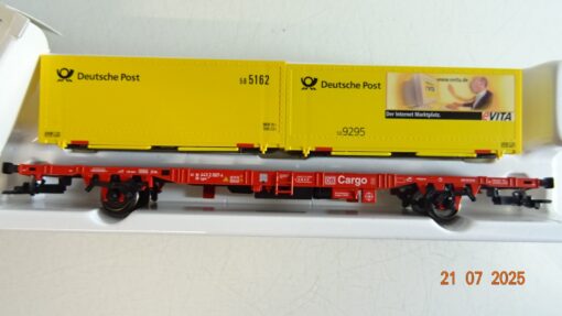Märklin H0 47708 Postmuseumswagen 2000 mit 2 Post Container der DB in OVP PR9170 – Bild 3
