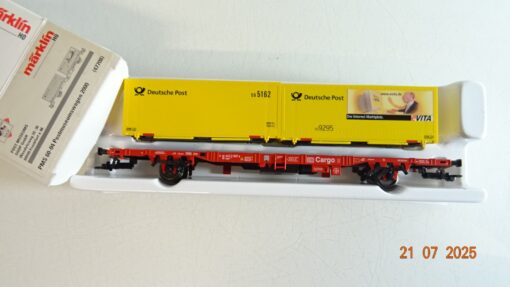 Märklin H0 47708 Postmuseumswagen 2000 mit 2 Post Container der DB in OVP PR9170