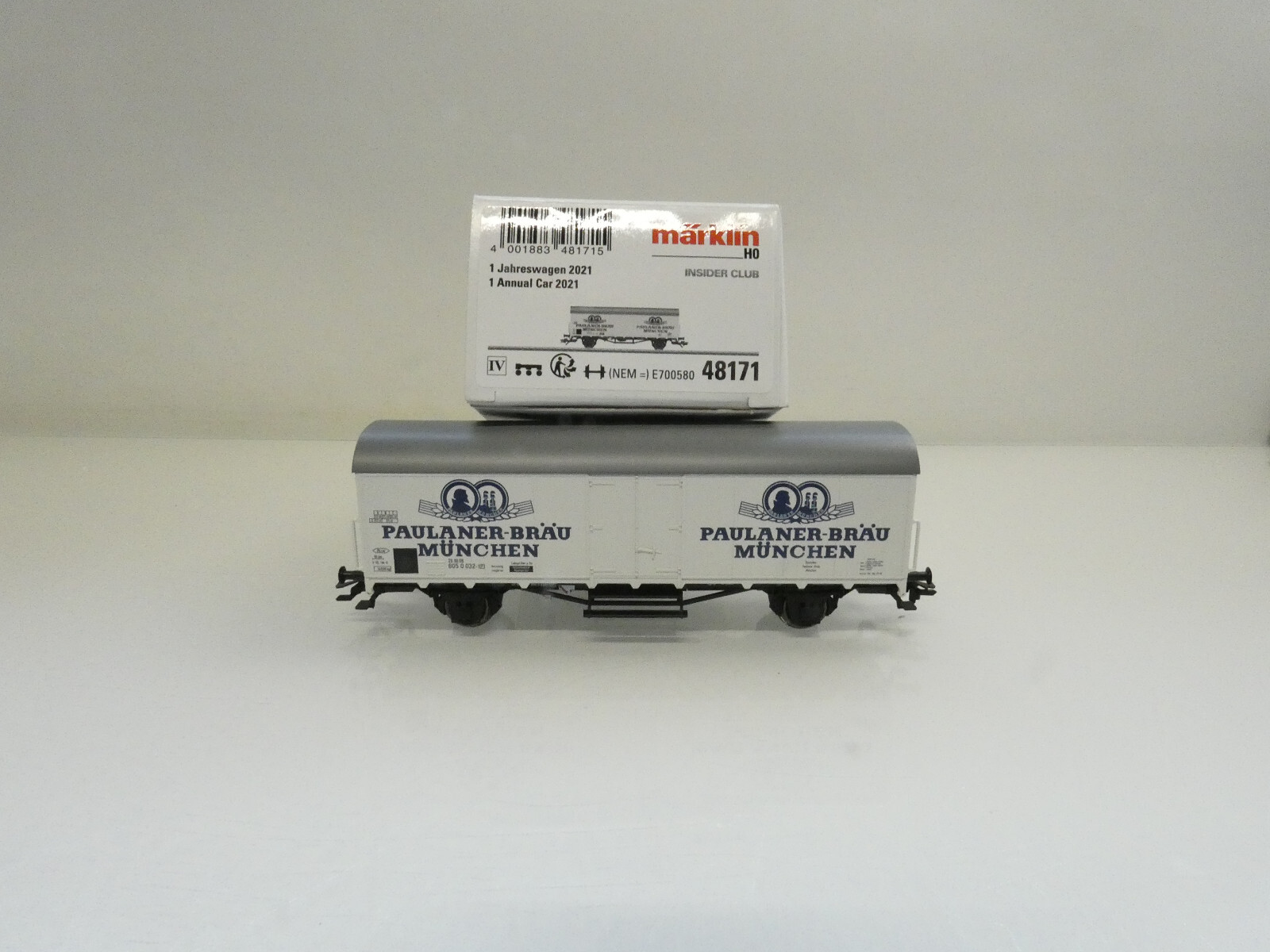 Märklin H0 48171 Jahreswagen 2021 Insider Club Paulaner Bierwagen in OVP C442