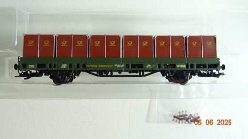 Märklin H0 48584 Paketbehälter-Tragwagen der DBP in OVP PR8277 – Bild 3