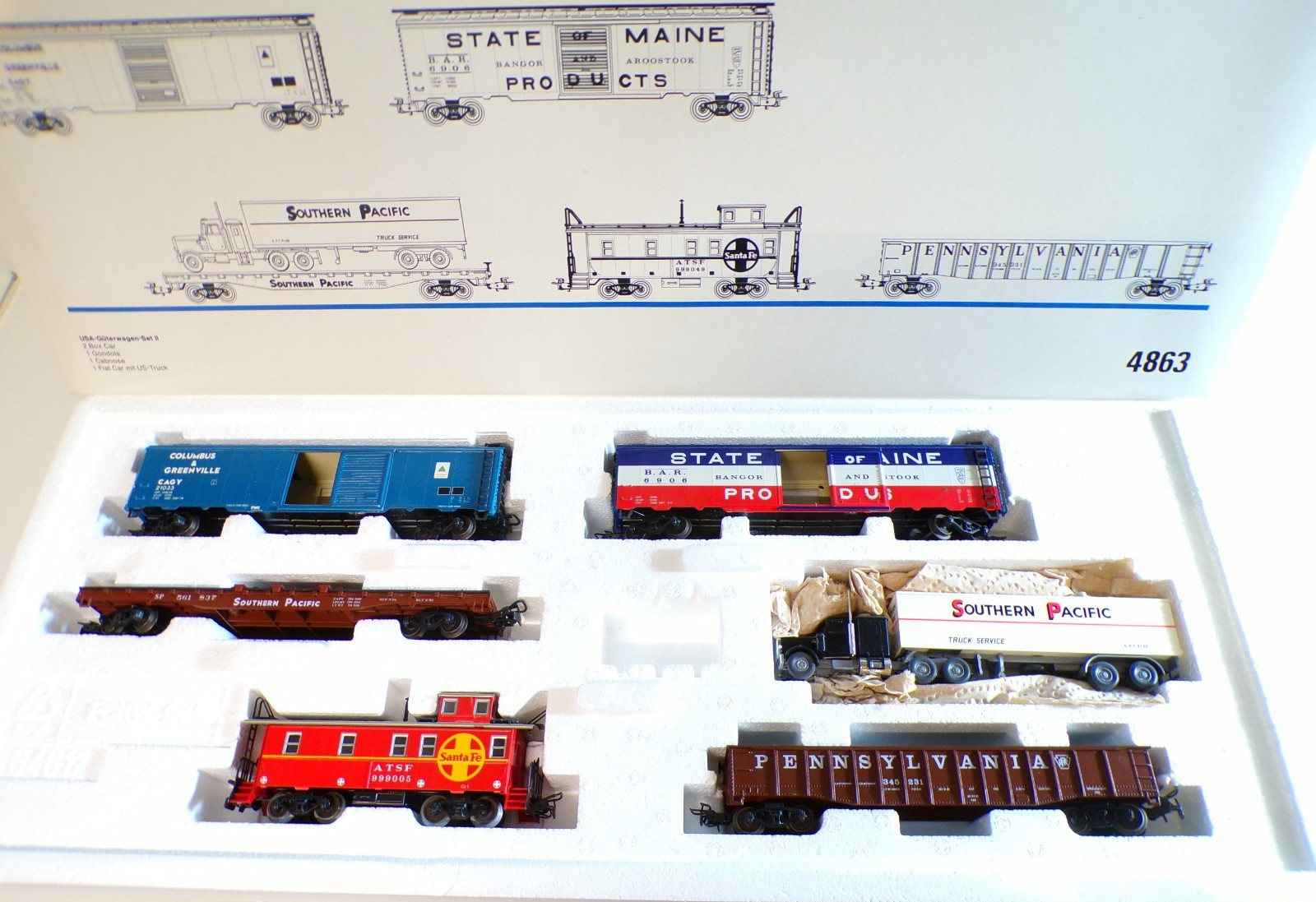 Märklin H0 4863 US-Güterwagen-Set II in OVP BH1368