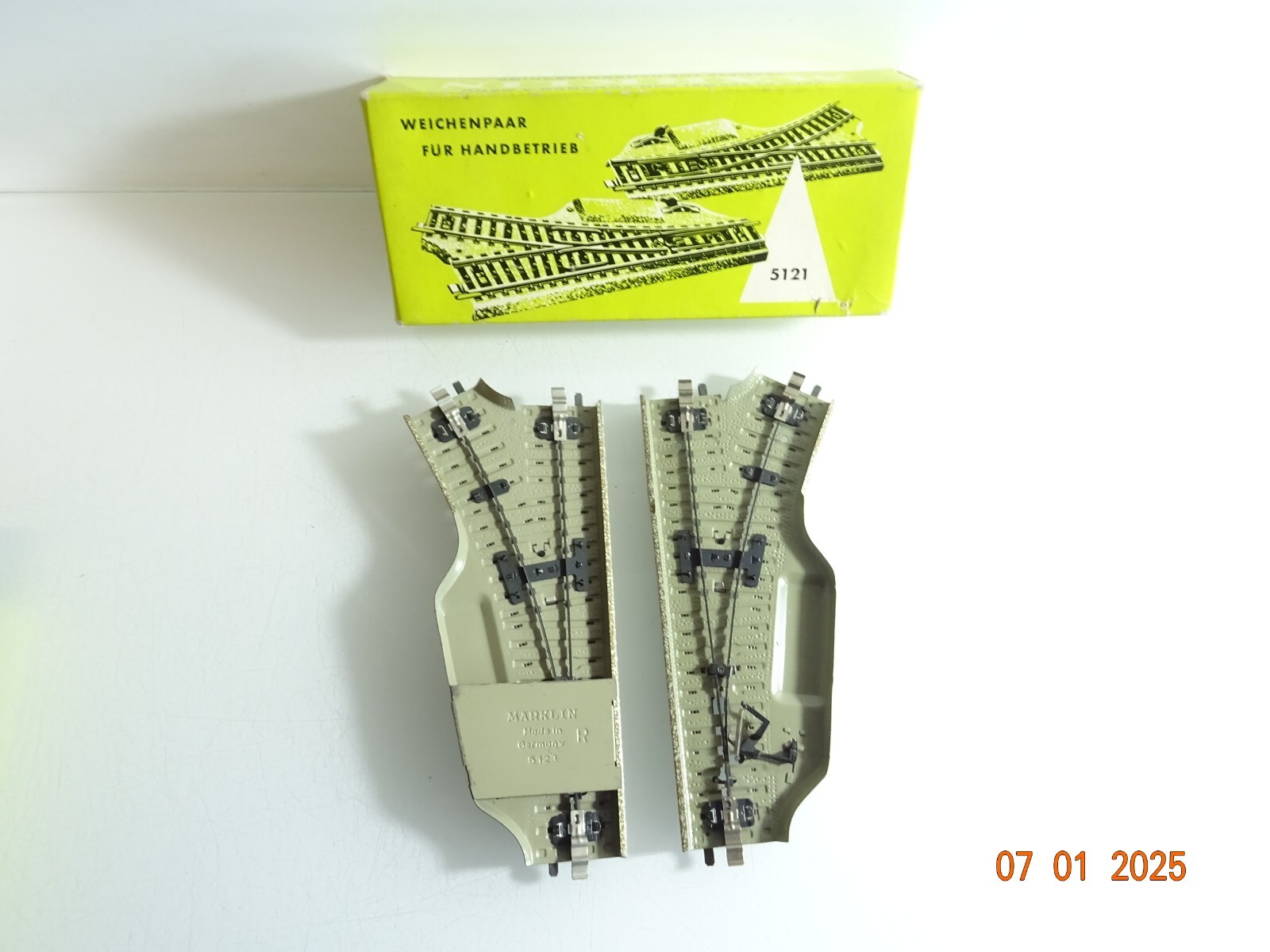Märklin H0 5121 M-Gleis Weichenpaar für Handbetrieb in OVP CK5179 – Bild 3
