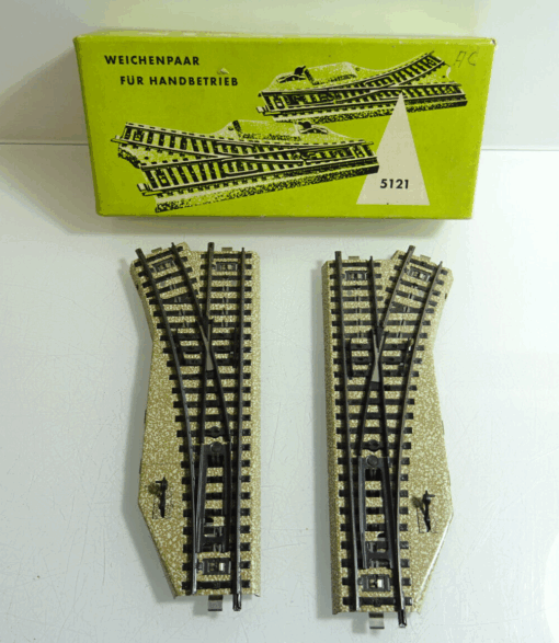 Märklin H0 5121 M-Gleis Weichenpaar für Handbetrieb in OVP CK893