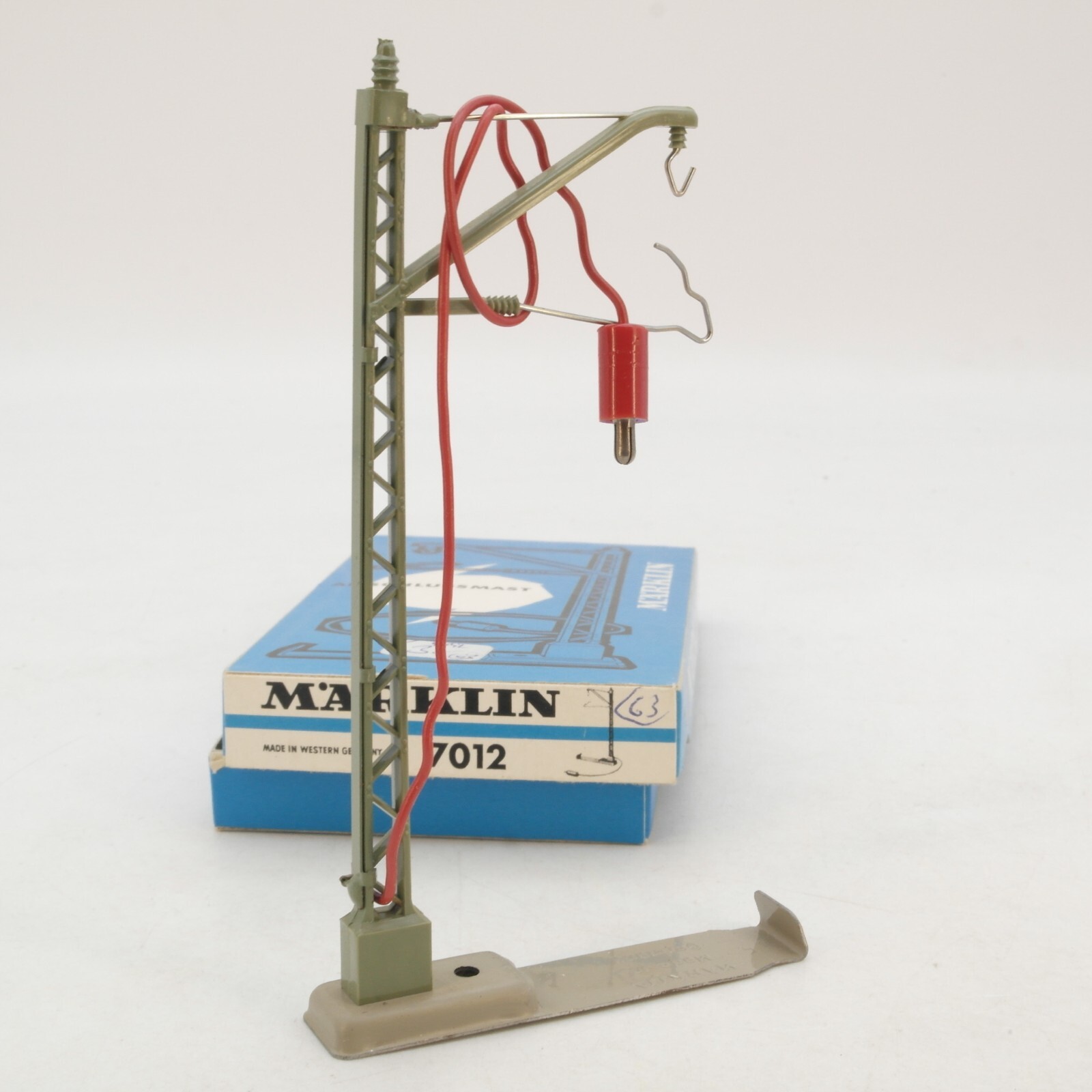 Märklin H0 7012 Anschlussmast für Oberleitung 1 Stück in OVP RG4321