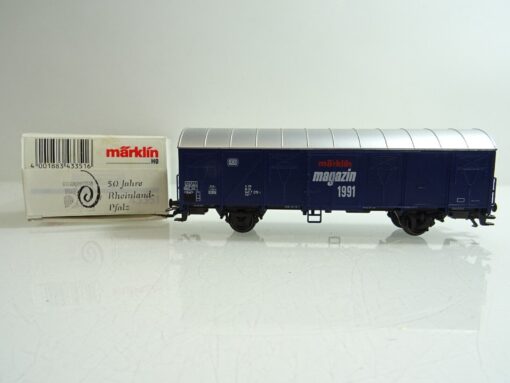 Märklin H0 84627 gedeckter Güterwagen Märklin Magazin 1991 der DB in OVB PR1512