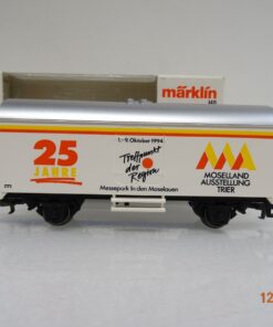 Märklin H0 94110 Niederbordwagen 1.FC Märklin mit zwei Unimog OVP PR4745