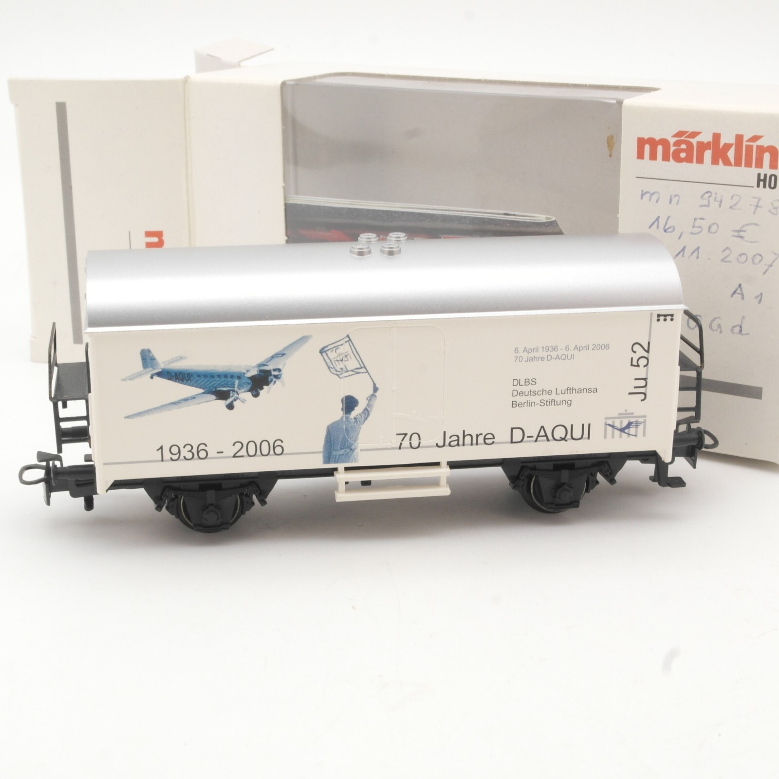 Märklin H0 94278 SoMo Kühlwagen 70 Jahre Deutsche Lufthansa in OVP QR7855 – Bild 3