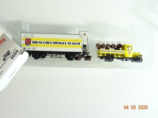 Märklin H0 94414 Kühlwagen Brauerei Dinkelacker u. LKW Stuttgart in OVP PR6317