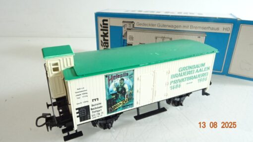 Märklin H0 Bierwagen Grünbaum Brauerei Aalen, siehe Foto in OVP RR2846