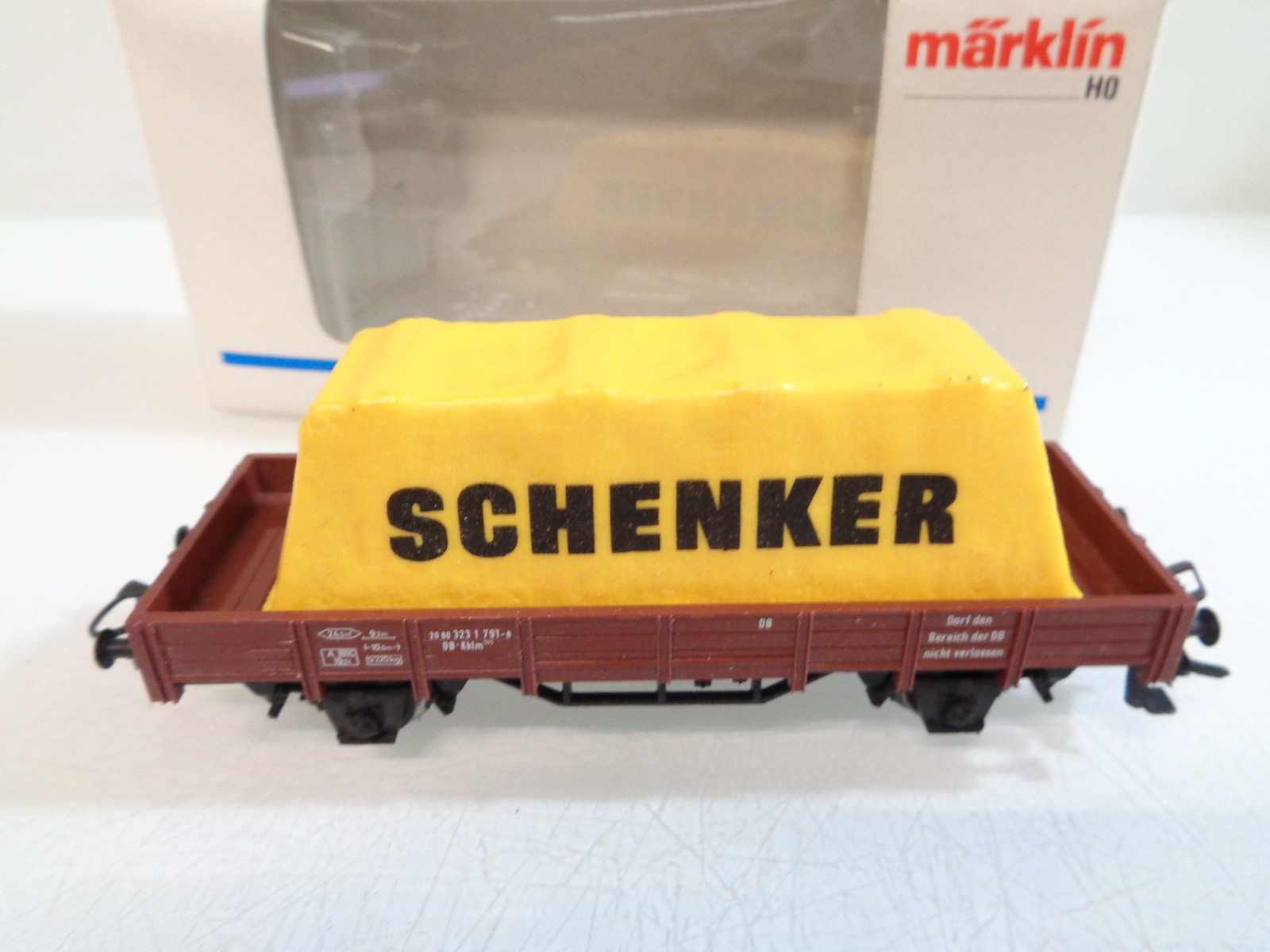 Märklin H0 Flachwagen mit Plane Schenker der DB in OVP RR5590 – Bild 3