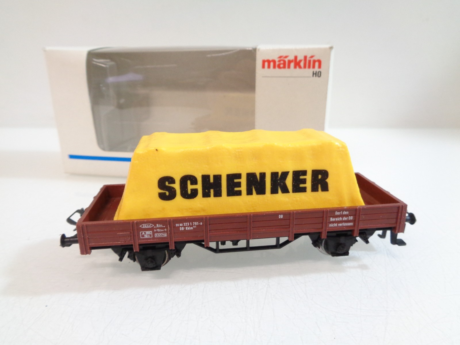 Märklin H0 Flachwagen mit Plane Schenker der DB in OVP RR5590