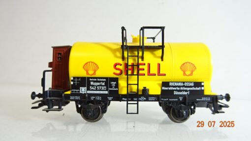 Märklin H0 Kesselwagen Shell mit Bremserhaus der DB PR9325 o.