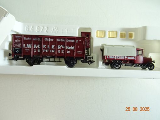 Märklin H0 Museumswagen 1993 ged. Güterwagen/LKW L. Waeckler´s  in OVP PR9839 – Bild 3