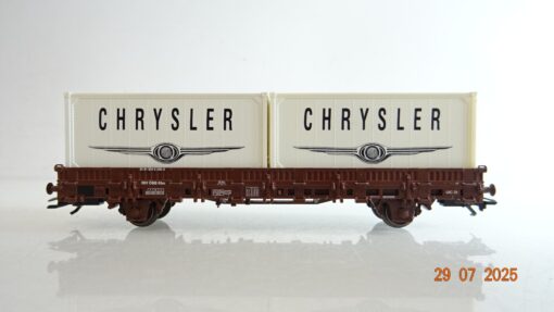 Märklin H0 aus 46945 Rungenwagen mit 2 Container Chrysler der ÖBB PR9309 o.