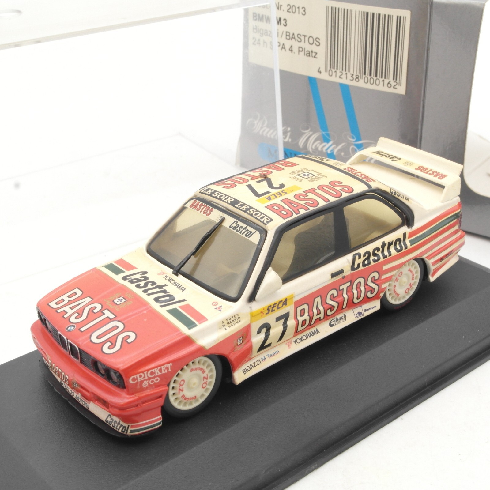 Minichamps 1:43 2013 BMW M3 Bigazzi / Bastos 24 h #27 in OVP RA9359