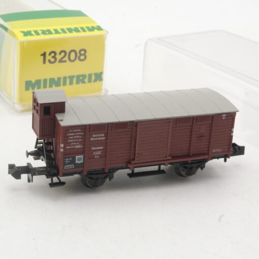 Minitrix N 13208 gedeckter Güterwagen mit Brhs der DRG in OVP RR3571
