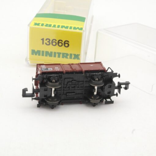 Minitrix N 13666 Klappdeckelwagen der DB in OVP RR541 – Bild 4