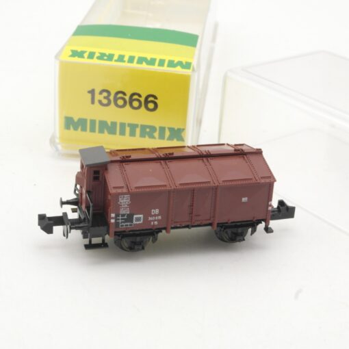 Minitrix N 13666 Klappdeckelwagen der DB in OVP RR541