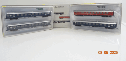 Minitrix N 15132 Schnellzugwagen-Set 4tlg. Merkur neuwertig in OVP JL563