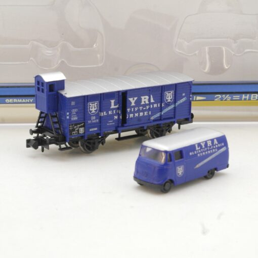 Minitrix N 15346 gedeckter Güterwagen Lyra Bleistiftfabrik in OVP QR3159 – Bild 3