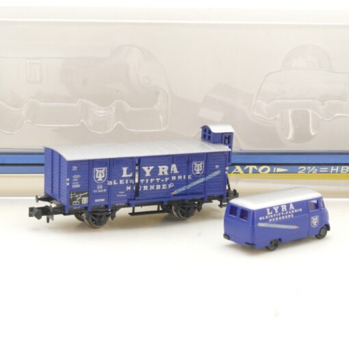 Minitrix N 15346 gedeckter Güterwagen Lyra Bleistiftfabrik in OVP QR3159 – Bild 4