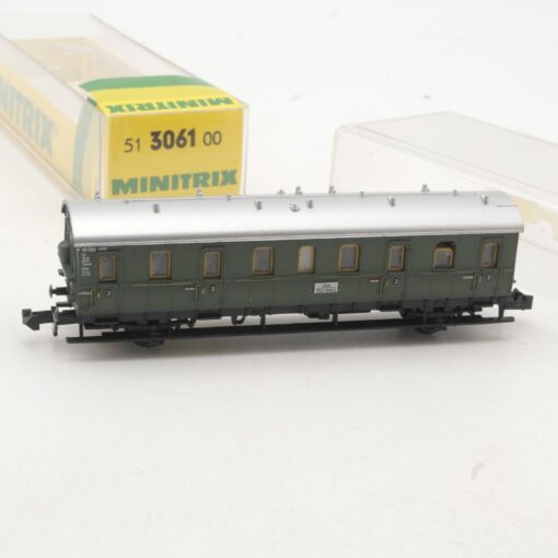 Minitrix N 3061 Bauzug Mannschaftswagen der DB in OVP RR235