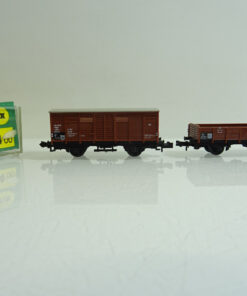 Minitrix N 3224 gedeckter Güterwagen & Flachwagen der DB in OVP AR7856