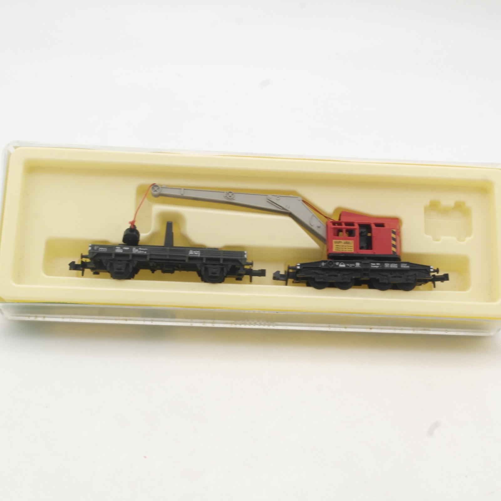 Minitrix N 3590 Kranwagen Krupp-Ardelt mit Schutzwagen in OVP RR5699