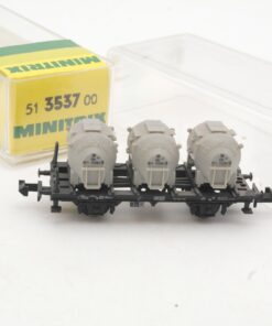 Minitrix N 51 3537 00 Behältertragwagen Von Haus zu Haus in OVP RR5724