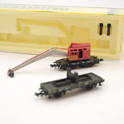 Minitrix N 51 3590 00 Krupp Ardelt Kranwagen Set in OVP QR1649