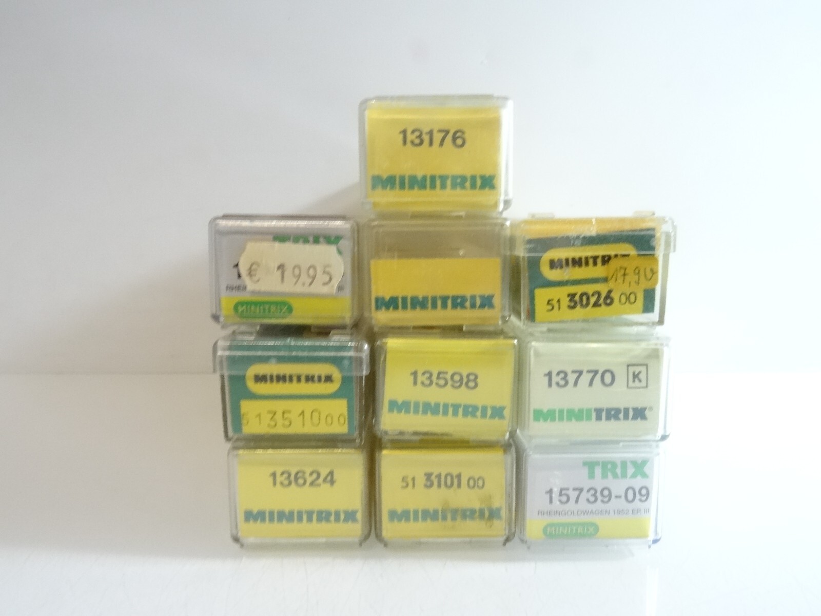 Minitrix N Konvolut Leerverpackungen verschieden 10 Stück, siehe Foto QR7410