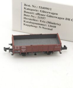 Minitrix N offener Güterwagen Würzburg der DR in EVP RR4178