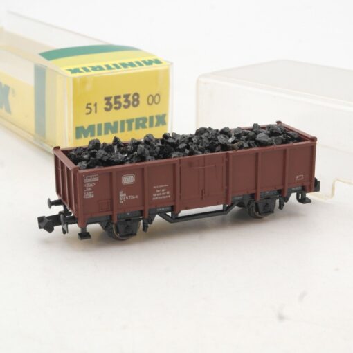 Minitrix N offener Güterwagen mit Ladung der DB in EVP QR3208 – Bild 3