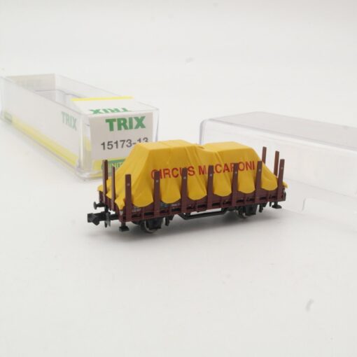 Minitrix Spur N 15173-13 Rungenwagen Circus Macaroni der DB in OVP QR6391 – Bild 3
