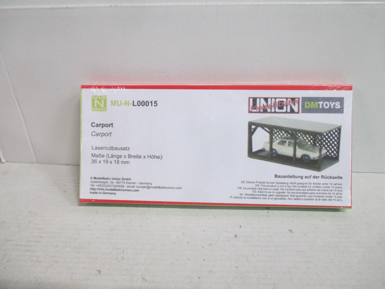 Modellbahn Union Spur N L00015 Lasercutbausatz Carport  m.OVP WZ5465