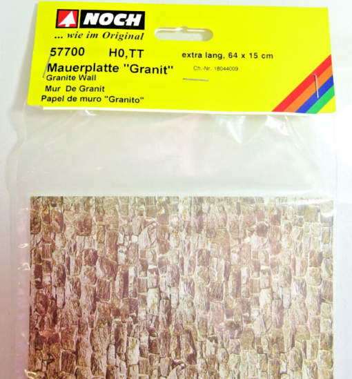 Noch H0 57700 Mauerplatte Granit 64cm x 15cm in OVP C2167
