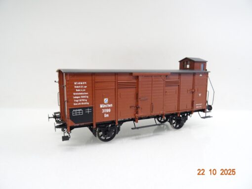 Petau Spur 0 Ged. Güterwagen G10 mit BrHs K.Bay.Sts.B. Metallmodell JL3783 o. – Bild 5