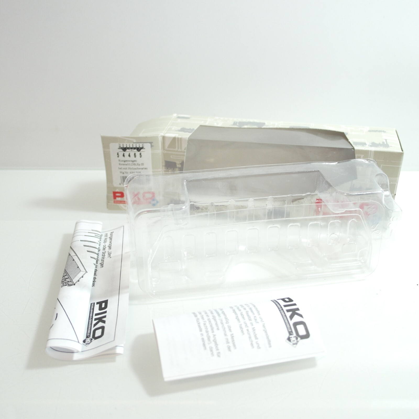 Piko H0 54465 Leerverpackung für Rungenwagen mit Zubehör RF8875