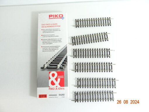 Piko H0 55202 A Gleis gerades Gleis 119mm 6Stück siehe Foto in OVP CK3177