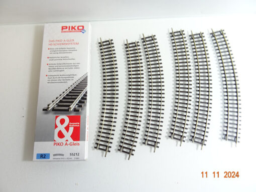 Piko H0 55212 A Gleis gebogenes Gleis r 422mm 6Stück siehe Foto in OVP CK3910