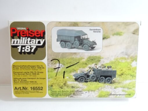 Preiser 1:87 16552 Mannschaftswagen Kfz 70 in OVP QR8210