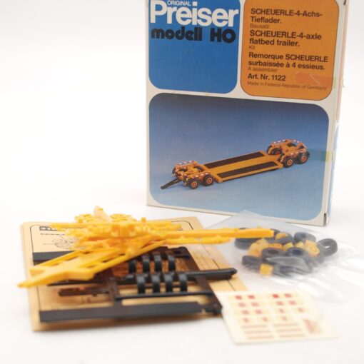 Preiser H0 Bausatz 1122 Scheuerle Tieflader Anhänger in OVP RR2289