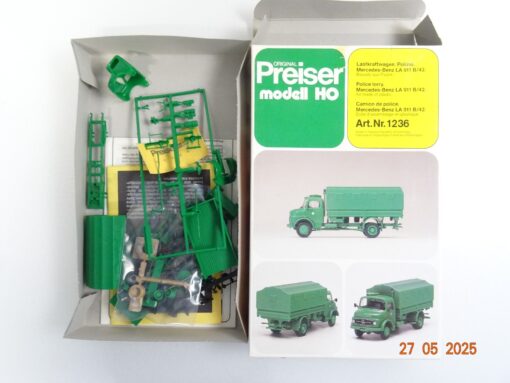 Preiser H0 Bausatz 1236 Polizei LKW LA 911 B/42 in OVP RR1316